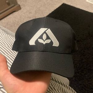 Black Albertsons Logo Hat Cap Mens Velcro Back